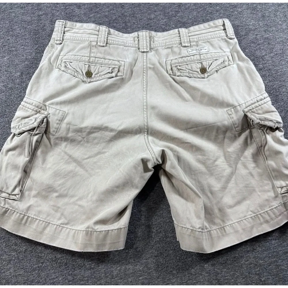 Polo Ralph Lauren Mens Classic Polo Chino Cargo Shorts Khaki Tan Size 36